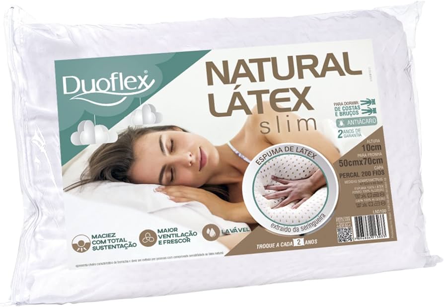 Travesseiro Natural Látex Slim